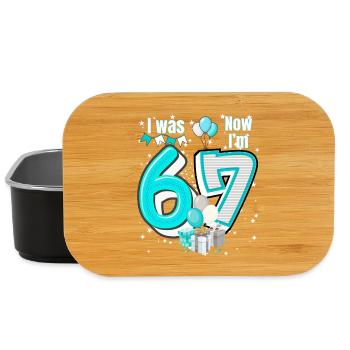 I was 6 Now Im 7 Birthday Shirt Kids 7 Birthday - Lunch Box - black - Front