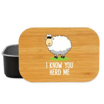 I Know You Herd Me Sheep Pun - Lunch Box - black - Front