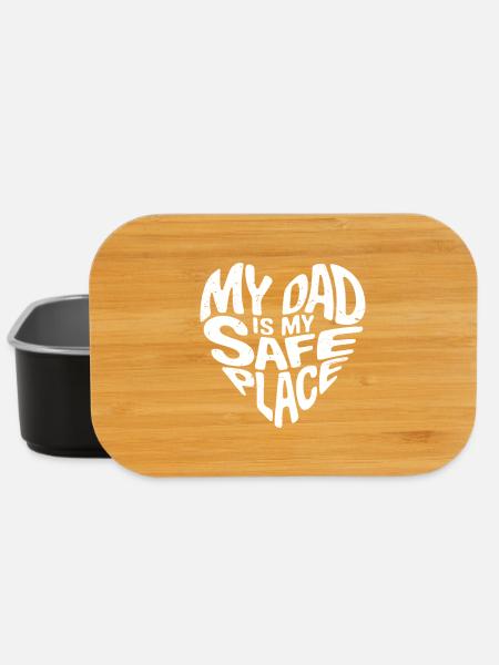 my dad is my safe place - Lunch Box - black