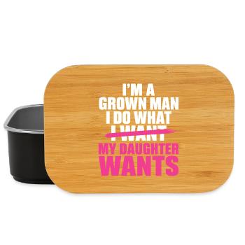 Lustiger Papa, Vater, ich bin ein erwachsener Mann, ich mache was. - Lunch Box - Schwarz - Vorne