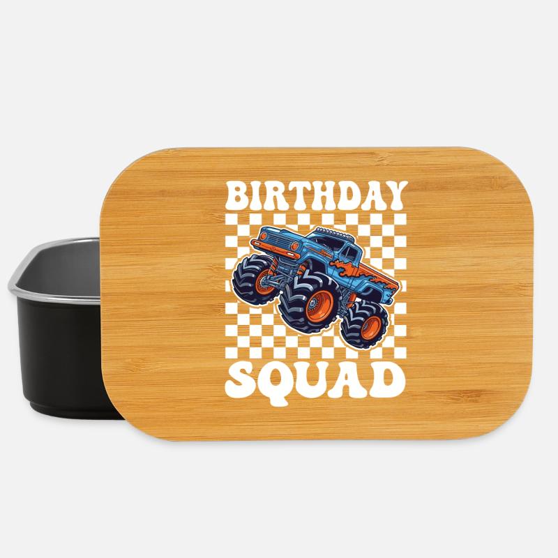 Monster Truck Birthday Squad - Lunch Box - black