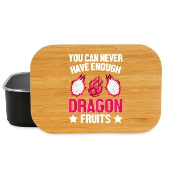 Enough Dragon Fruit Design - Lunch Box - black - Front