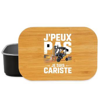T-Shirt Cariste Homme Style Workwear Cadeau Drôle - Boîte à goûter - noir - Devant