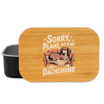 Dachshunds instead of plans - Lunch Box - black - Front