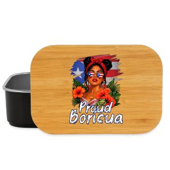Porto Rico Boricua fier - Boîte à goûter - noir - Devant
