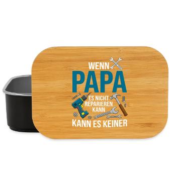 Wenn Papa es nicht reparieren kann Werkzeug - Lunch Box - Schwarz - Vorne