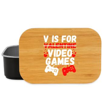 Valentins-Videospiele: V ist für - Lunch Box - Schwarz - Vorne