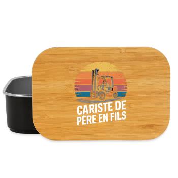 Humour Cariste De Père En Fils Cadeau Métier  - Boîte à goûter - noir - Devant