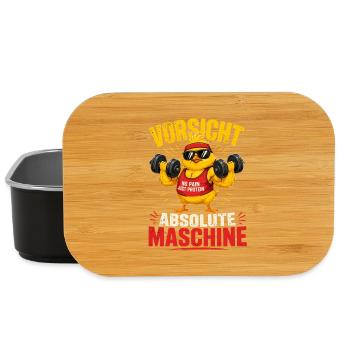 Attention : Absolute Machine, pas de douleur, juste des protéines - Boîte à goûter - noir - Devant