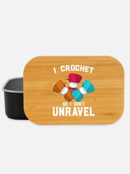 Crochet & Chill – crochet instead of freaking out - Lunch Box - black