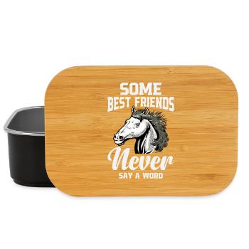  Percheron Never say a Word Horse Riding - Lunch Box - black - Front