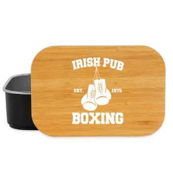 Irish Pub Boxing Vintage Emblem - Lunch Box - black - Front