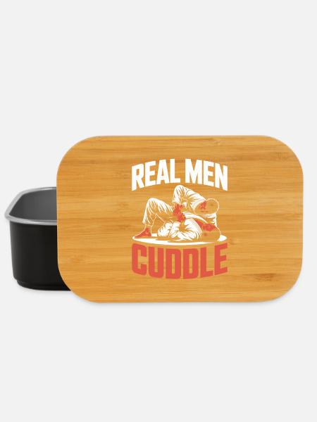 Real Men Cuddle Brazilian Jiu Jitsu MMA Judo BJJ - Lunch Box - Schwarz