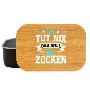 Der Tut Nix Der Will Nur Zocken - Lunch Box - Schwarz - Vorne