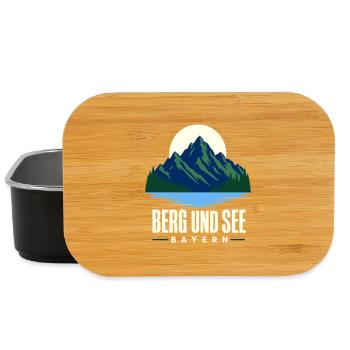 Berg und See Bayern Mountain Lake Bavaria Heimatli - Lunch Box - Schwarz - Vorne