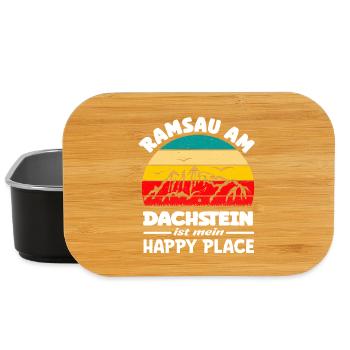 Ramsau am Dachstein ist mein Happy Plece - Lunch Box - Schwarz - Vorne