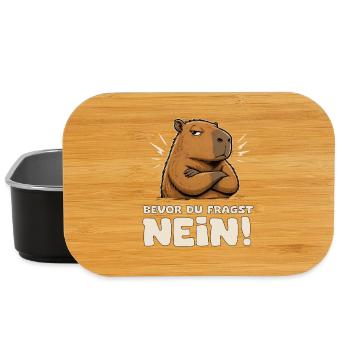 Capybara Attitude Nein! - Lunch Box - Schwarz - Vorne