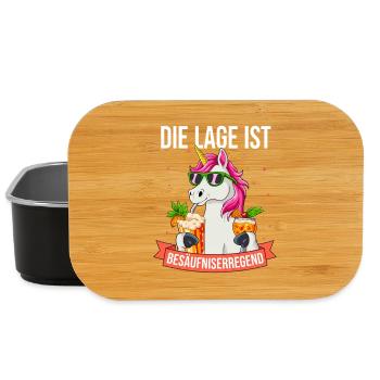 Einhorn Die Lage ist besäufniserregend - Lunch Box - Schwarz - Vorne