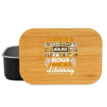 Jealous? I Work In A Library - Lunch Box - black - Front