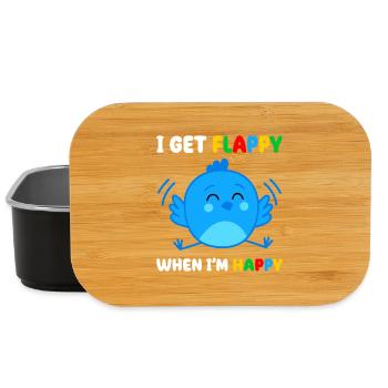 Flappy Joy Blue Bird - Lunch Box - black - Front