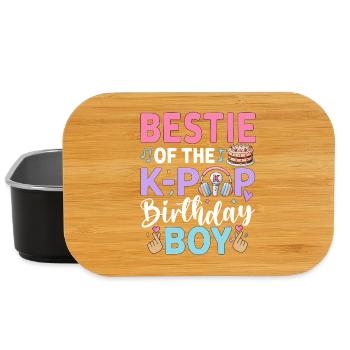 Bestie of The K-Pop Birthday Boy - Lunch Box - black - Front