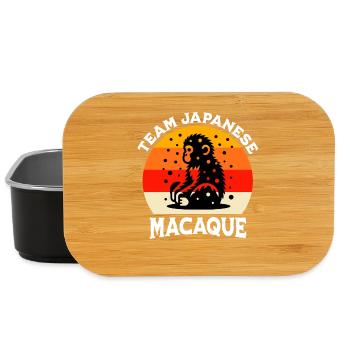 Team Japanese macaque - Lunch Box - black - Front