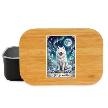 Samoyeds under the Northern Lights - Lunch Box - black - Front