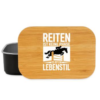  Reiten Ist Keine Phase Es Ist Ein Lebenstil Pferd - Lunch Box - Schwarz - Vorne