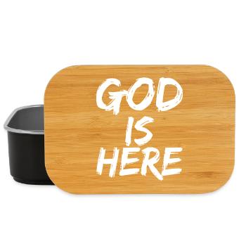 god is here - Lunch Box - Schwarz - Vorne