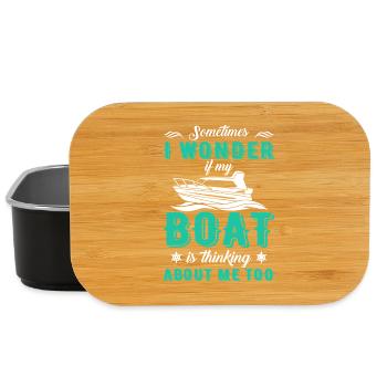 Manchmal frage ich mich, ob mein Boot denkt - Lunch Box - Schwarz - Vorne