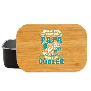 Angler Papa – Viel Cooler Vater - Lunch Box - Schwarz - Vorne