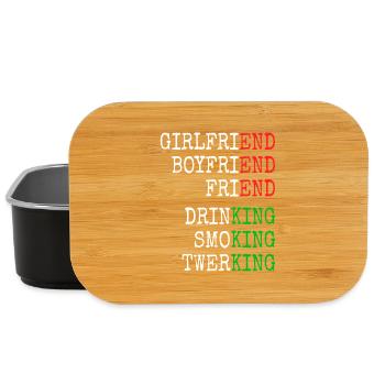 Ex Girlfriend King JGA Herren Single Party Malle - Lunch Box - Schwarz - Vorne