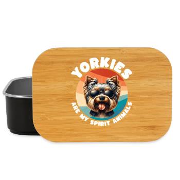 Drôles de proverbes du Yorkshire Terrier - Boîte à goûter - noir - Devant