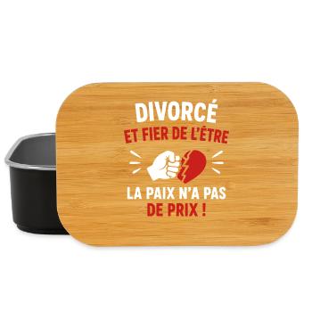 Divorcé et Fier d'Être - Boîte à goûter - noir - Devant