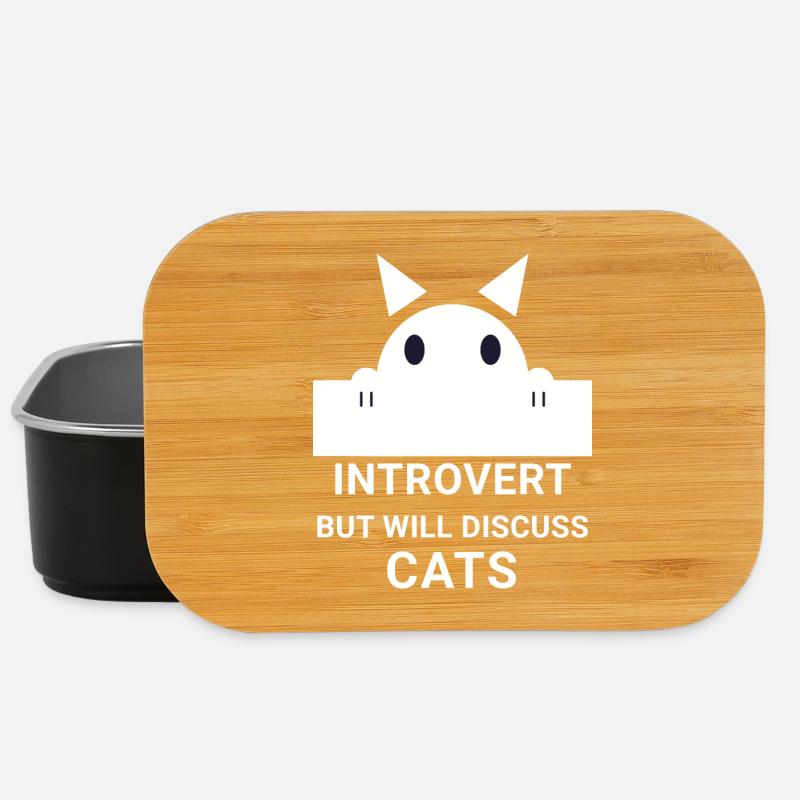 Chat introverti : Discussions calmes sur les chats - Boîte à goûter - noir