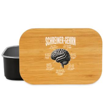 Schreiner Gehirn Humor Shirt - Lunch Box - Schwarz - Vorne