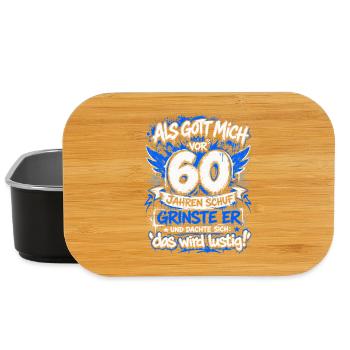 60er Geburtstags Graffiti Spruch - Lunch Box - Schwarz - Vorne