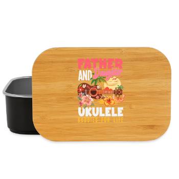 Father And Daughter Ukulele Buddies Hawaii Musik - Lunch Box - Schwarz - Vorne