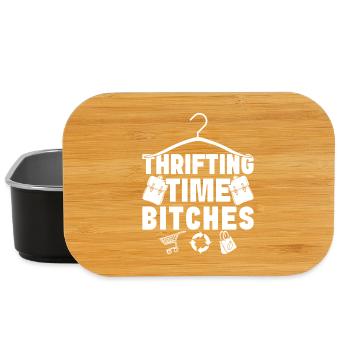 Thrift Shop Thrifting Time Bitches Love Thrifting - Lunch Box - Schwarz - Vorne