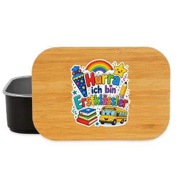 Schulkind 2026 Einschulung 2026 Schulanfang - Lunch Box - Schwarz - Vorne
