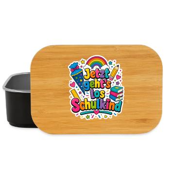 Schulkind 2026 Einschulung 2026 Schulanfang - Lunch Box - Schwarz - Vorne