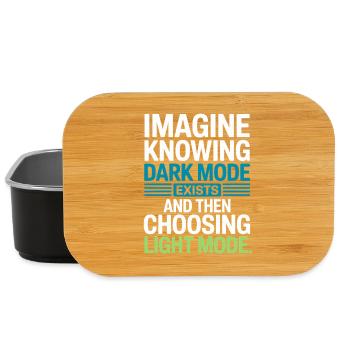 Le mode sombre existe Programmeur IT Nerd Coder Office - Boîte à goûter - noir - Devant
