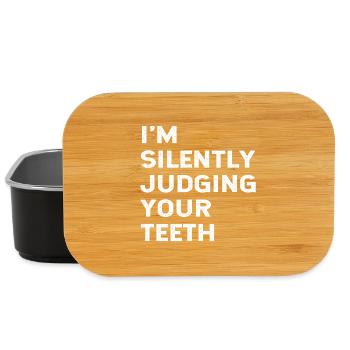 Silent Judging Teeth Tee - Lunch Box - black - Front
