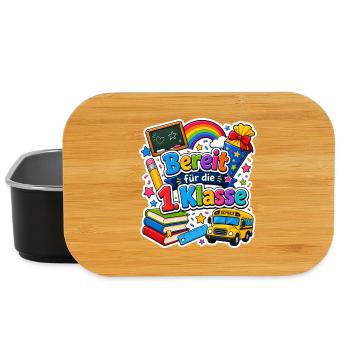 Schulkind 2026 Einschulung 2026 Schulanfang - Lunch Box - Schwarz - Vorne