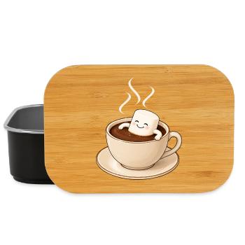 Guimauve sucrée dans un chocolat chaud - Boîte à goûter - noir - Devant