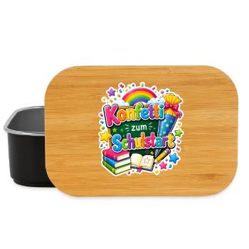 Schulkind 2026 Einschulung 2026 Schulanfang - Lunch Box - Schwarz - Vorne