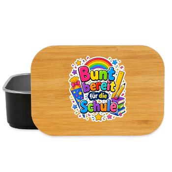 Schulkind 2026 Einschulung 2026 Schulanfang - Lunch Box - Schwarz - Vorne
