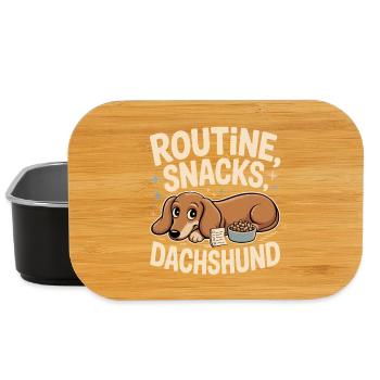 Routine Snacks Dackel - Lunch Box - Schwarz - Vorne