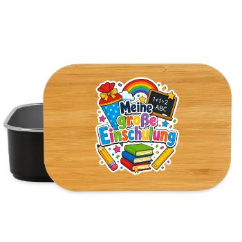 Schulkind 2026 Einschulung 2026 Schulanfang - Lunch Box - Schwarz - Vorne