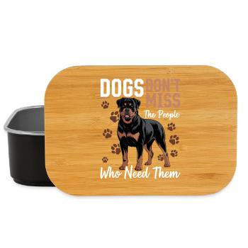 Rottweiler Rottweiler Rottie Race de chien - Boîte à goûter - noir - Devant